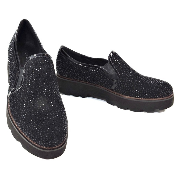 CESARE GASPARI 🇮🇹 rhinestones design suede loafers - Picture 1 of 8